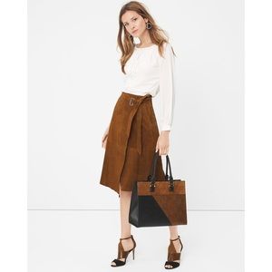 NWOT Suede Wrap Skirt